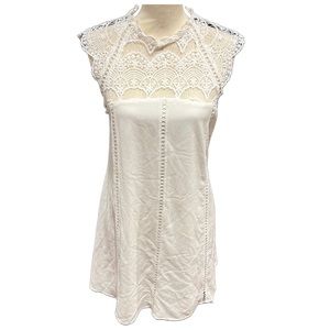Lulus Hey Doll Ivory Lace Shift Dress Small